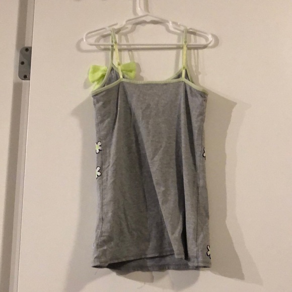 Girls tank top grey and neon green - Picture 2 of 2